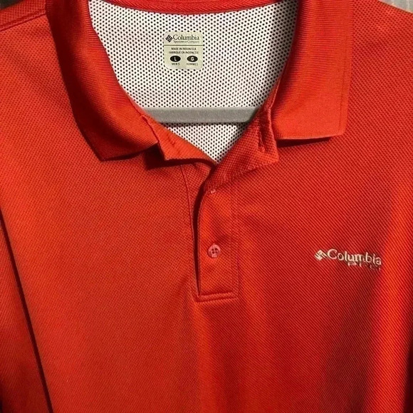 Columbia Omni-Shade PFG InnisFree Short Sleeve Polo Fishing Tee in Salmon - Picture 10 of 10